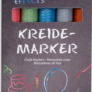 Kreidemarker 5er Set Metallic Effects 1-2mm Strichstärke Must-Have