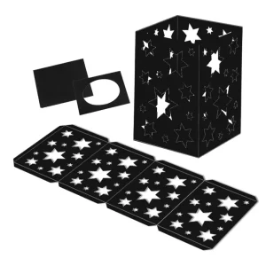 Sichere Zahlung Laternenpackung ”Sterne” 5 Stk. Farbe schwarz 300g/m²