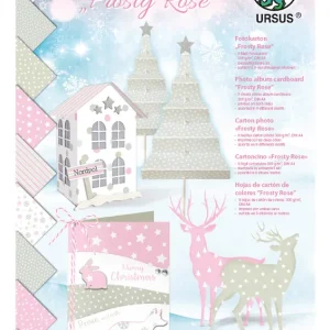 Fotokarton-Block ”Frosty Rose” 300g/m², 9 Blatt sort., DIN A4 Markenware