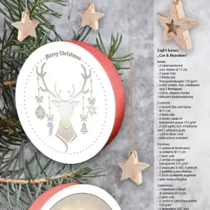 Light boxes ”Car & Reindeer” (2 Stück) Ø 15,30 cm Sale