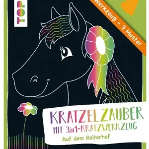 Rabatt Kratzelzauber mit Kratzwerkzeug ”Auf dem Reiterhof”
