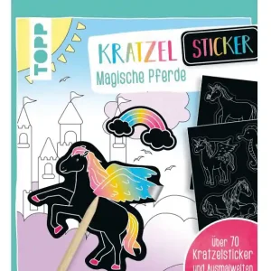 Kratzel-Stickerbuch Magische Pferde Aktuell