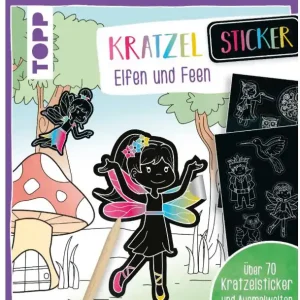 Mengenrabatt Kratzel-Stickerbuch Elfen und Feen