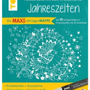 Top-Qualität Maxi-Vorlagenmappe Fensterdeko mit dem Kreidemarker - Jahreszeiten