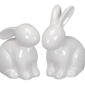 Kostenloser Versand Porzellan-Hase weiß