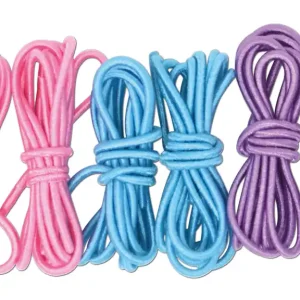 Kracherpreis Gummischnüre-Set lila-pink-blau 6 Bänder á 1 m