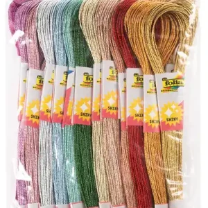 Stickgarn metallic 26 Stück á 8m 13 Farben sortiert Super-Preis