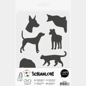 Schablone Kids ”Hunde + Katzen” DIN A5 Neue Ware
