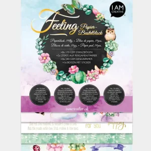 Finale Aktion Papier Bastelblock ”Feeling” DIN A4 19 tlg.