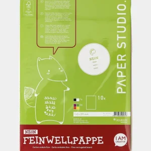 Feinwellpappe A4, 10 Blatt Neon Nur Heute