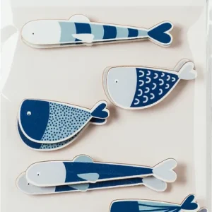 Holz-Sticker ”Frischer Fisch” 14 Stück Direkt Vom Hersteller