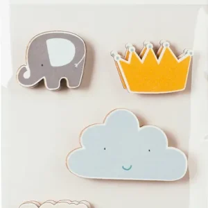 Geprüft Holz-Sticker ”Happy Baby” 12 Stück