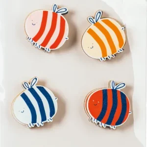 Holz-Sticker ”Flotte Biene” 12 Stück Markenware