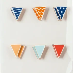 Hochwertig Holz-Sticker ”Wimpel” 18 Stück