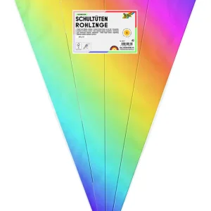 Neue Kollektion Schultüten Rohlinge 400 g/m² 68 cm Regenbogenfarben 5 Stück