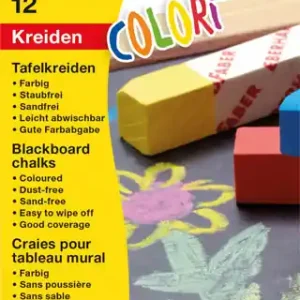 Kostenfreie Lieferung Tafelkreide 12 Stück sortiert