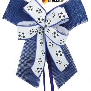 Schultütenschleife Fußball blau Premium