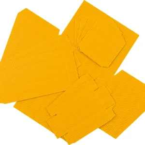 Schreibtischbox gelb aus 3D Wellpappe Preisreduziert