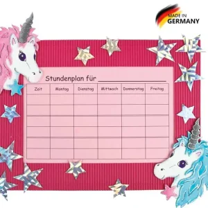 Bestseller Stundenplan Bastelset Einhörner
