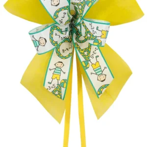 Schultütenschleife gelb mit ABC Schneller Versand