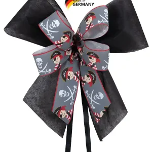Schultütenschleife schwarz mit Pirat Jetzt Kaufen