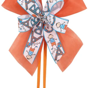 Sale Schultütenschleife orange mit ABC