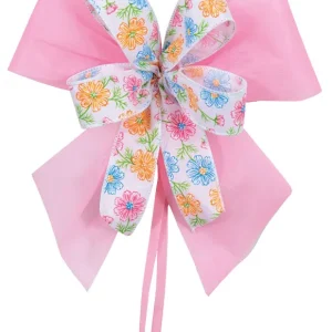 Schultütenschleife rosa mit Blümchen Neue Ware