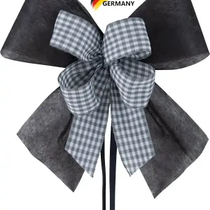 Schultütenschleife schwarz/grau kariert Top-Seller