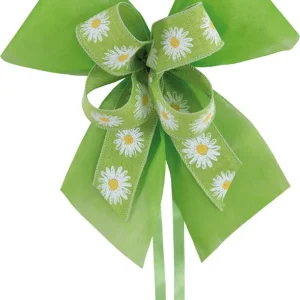 Schultütenschleife maigrün mit Blumen Solange Der Vorrat Reicht