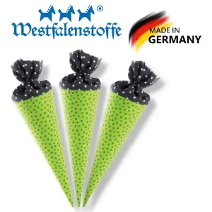 Geschwistertütenrohling grün, 3 Stück Exklusiv