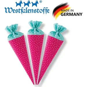 Geschwistertütenrohling pink, 3 Stück Top-Qualität