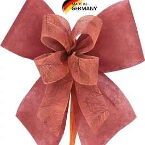 Ab Werk Schultütenschleife weinrot mit Blättern