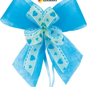 Schultütenschleife türkis mit Herzen Kostenloser Versand