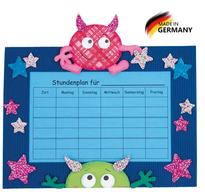 Jetzt Bestellen Stundenplan Bastelset Monster