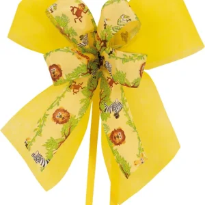 Schultütenschleife gelb mit Safari Must-Have