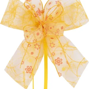 Knallerangebot Schultütenschleife gelb mit Blumen
