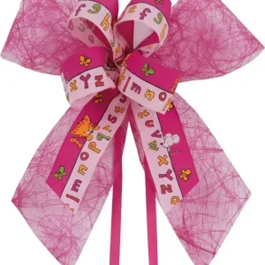 Schultütenschleife pink mit Alphabet Direkt Vom Hersteller