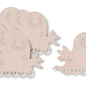 Neuheit Knüpfmonster 6 Stück, aus Holz, 20 cm