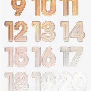 Adventskalender Sticker Zahlen, silber irisierend Jetzt Kaufen