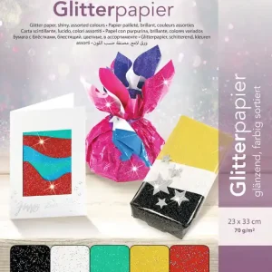 Ab Werk Glitterpapiersortiment 10 Bogen sortiert