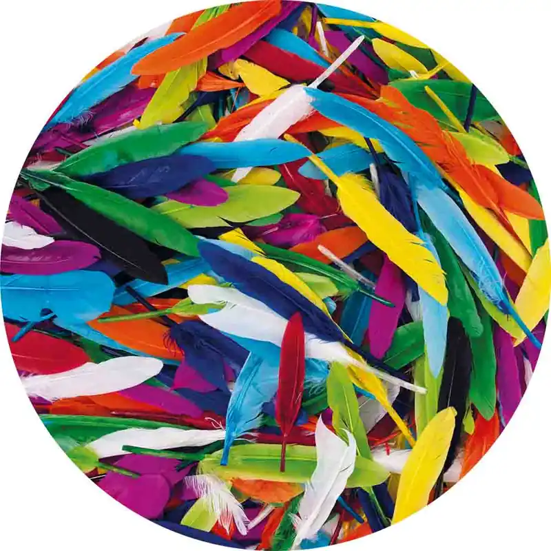 Indianerfedernsortiment 100 g (580 Stück ) Weltweiter Versand