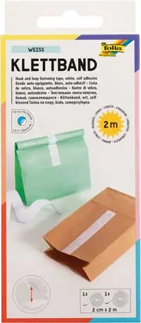 Klettband weiß 2 m x 20 mm Super-Preis