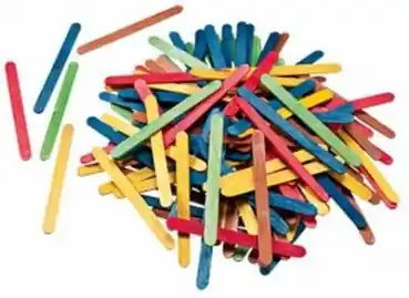 Zertifiziert Bastelhölzer bunt, 500 Stück sortiert