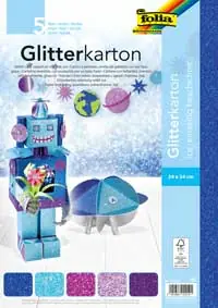 Glitterkartonsortiment ice, 5 Bogen sortiert Sofort Bestellen