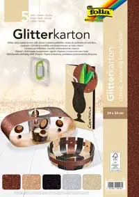 Glitterkartonsortiment classic, 5 Bogen sortiert Kostenloser Versand