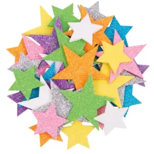 Glittersterne Pastelltöne, 32 Stück sortiert Bestpreis