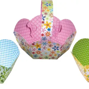 Knallerangebot Frühlingskörbchen mit Henkel, 24 Stück sortiert