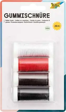 Gummischnüreset 4 x 5 m sortiert Begrenztes Angebot