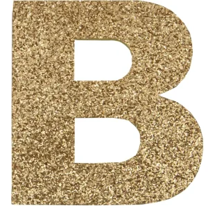 Glitterbuchstabe Maxi B gold Zertifiziert