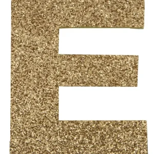 Glitterbuchstabe Maxi E gold Top-Angebot